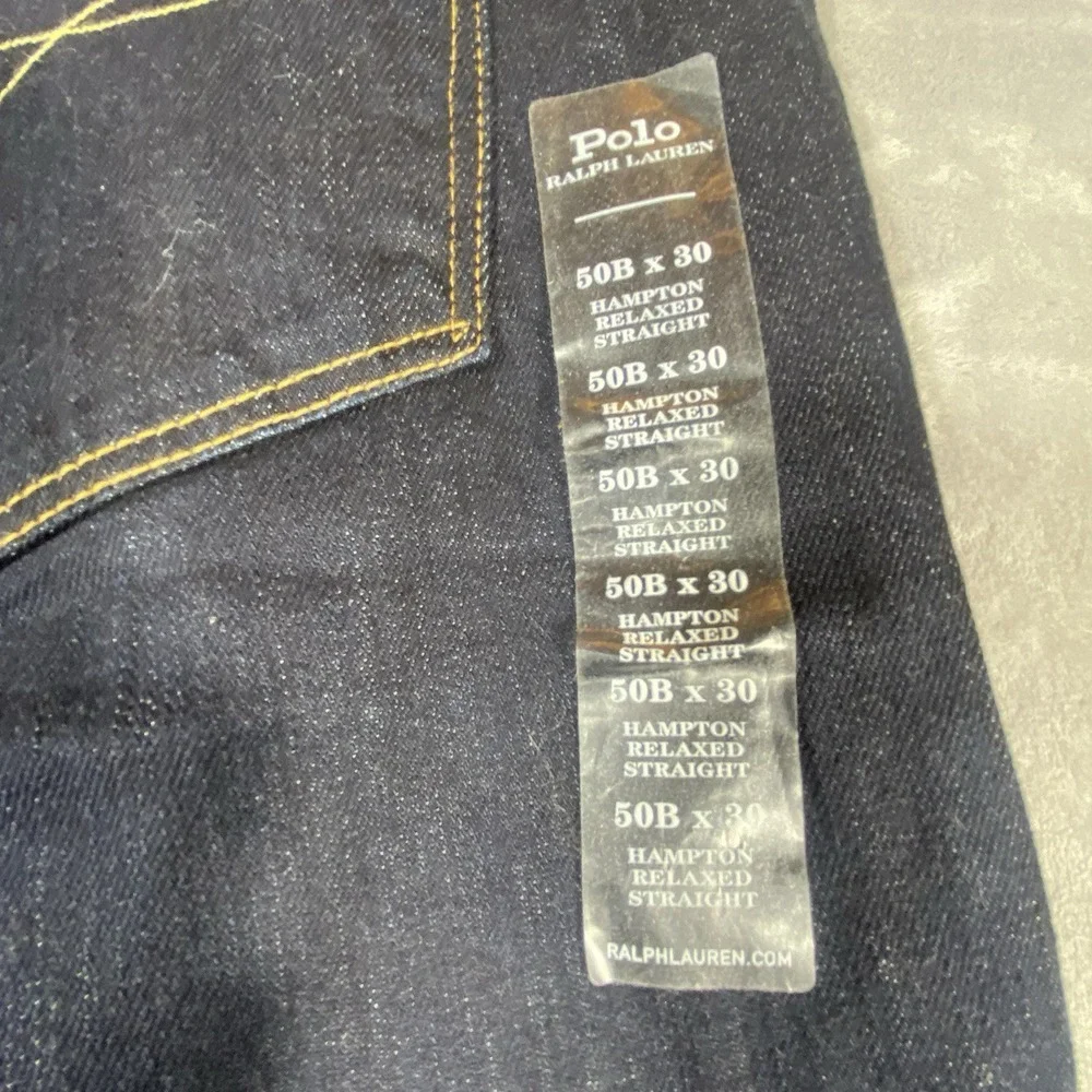Polo Ralph Lauren Jeans 50/30 Hampton Relaxed Straight Dark Wash Denim New Tags‎